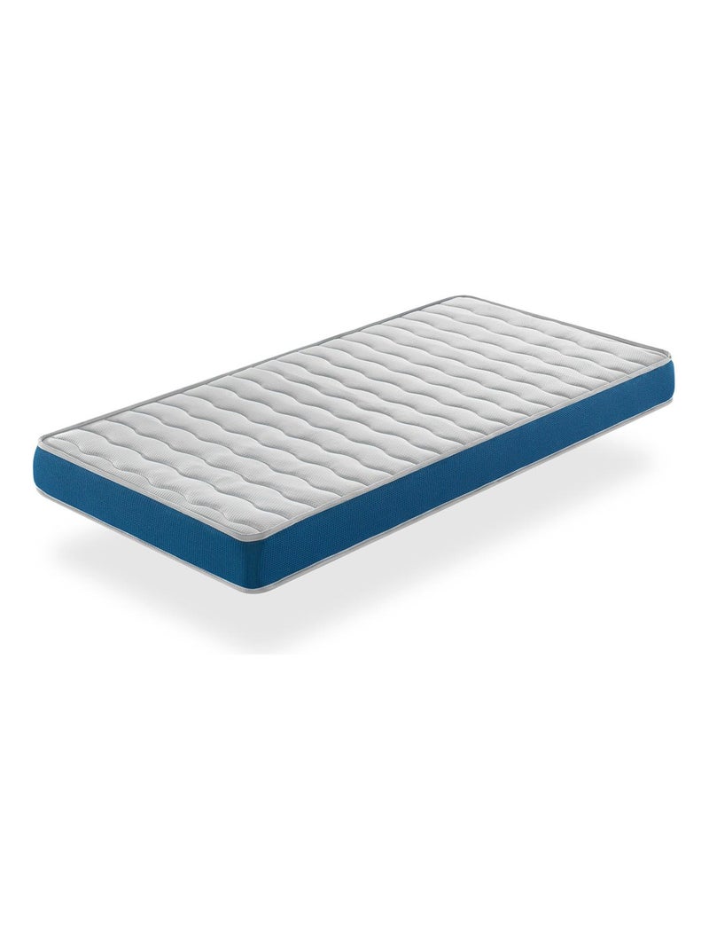 Matelas bebe 60x120 ONIX mousse, Epaisseur 11 cm Respirante et ergonomique. Fermete ideal Blanc Bleu - Kiabi