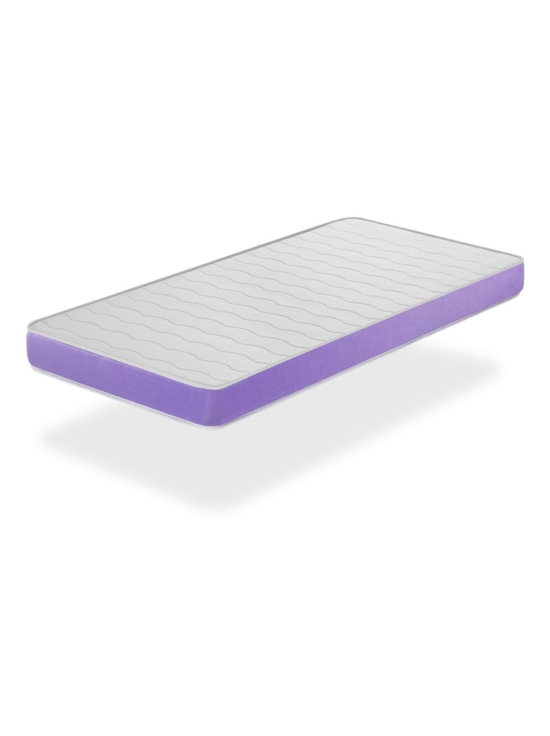 Matelas bebe 67x137 ONIX mousse, Epaisseur 11 cm Respirante et ergonomique. Fermete ideal Blanc Bleu - Kiabi