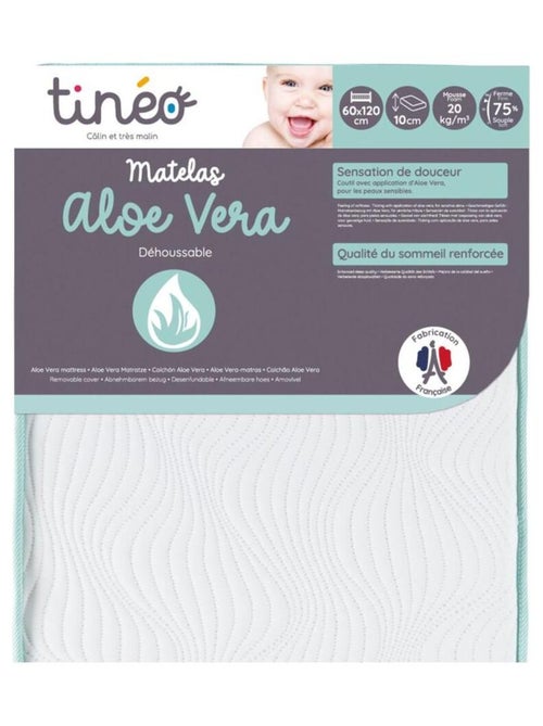 Matelas bébé Aloe vera - 60 cm x 120 cm x 10 cm - Kiabi