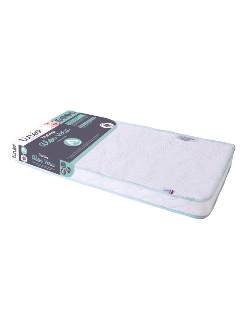 Matelas bébé Aloe vera - 60 cm x 120 cm x 10 cm Blanc - Kiabi