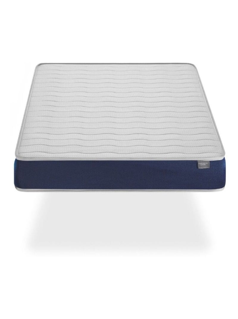 Matelas bébé BABY BLEU  épaisseur 11 CM Noyau perforé et respirante Blanc Bleu - Kiabi