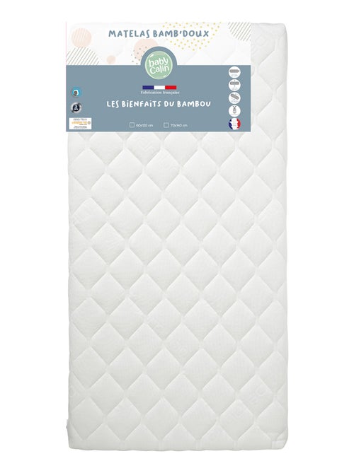 Matelas bébé Bamb'Doux en viscose déhoussable - Babycalin - Kiabi