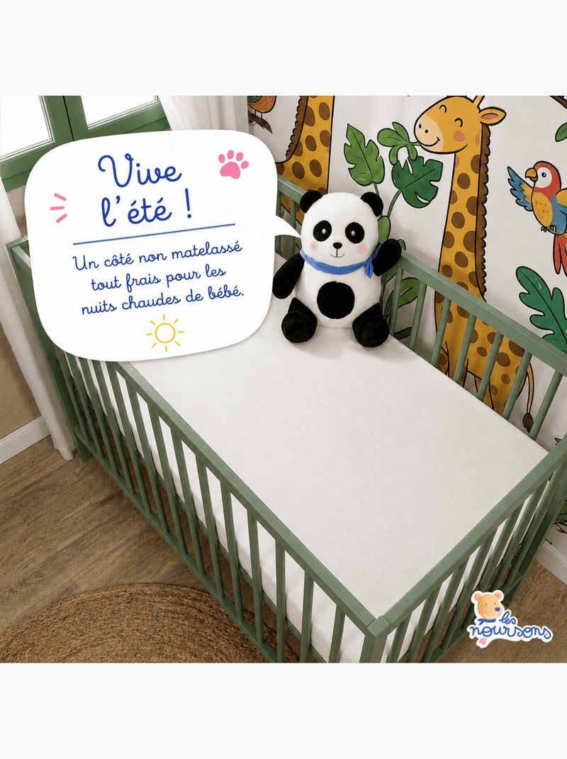 Matelas Bébé Bamboo - Garantie 2 ans - Fabrication française Blanc - Kiabi