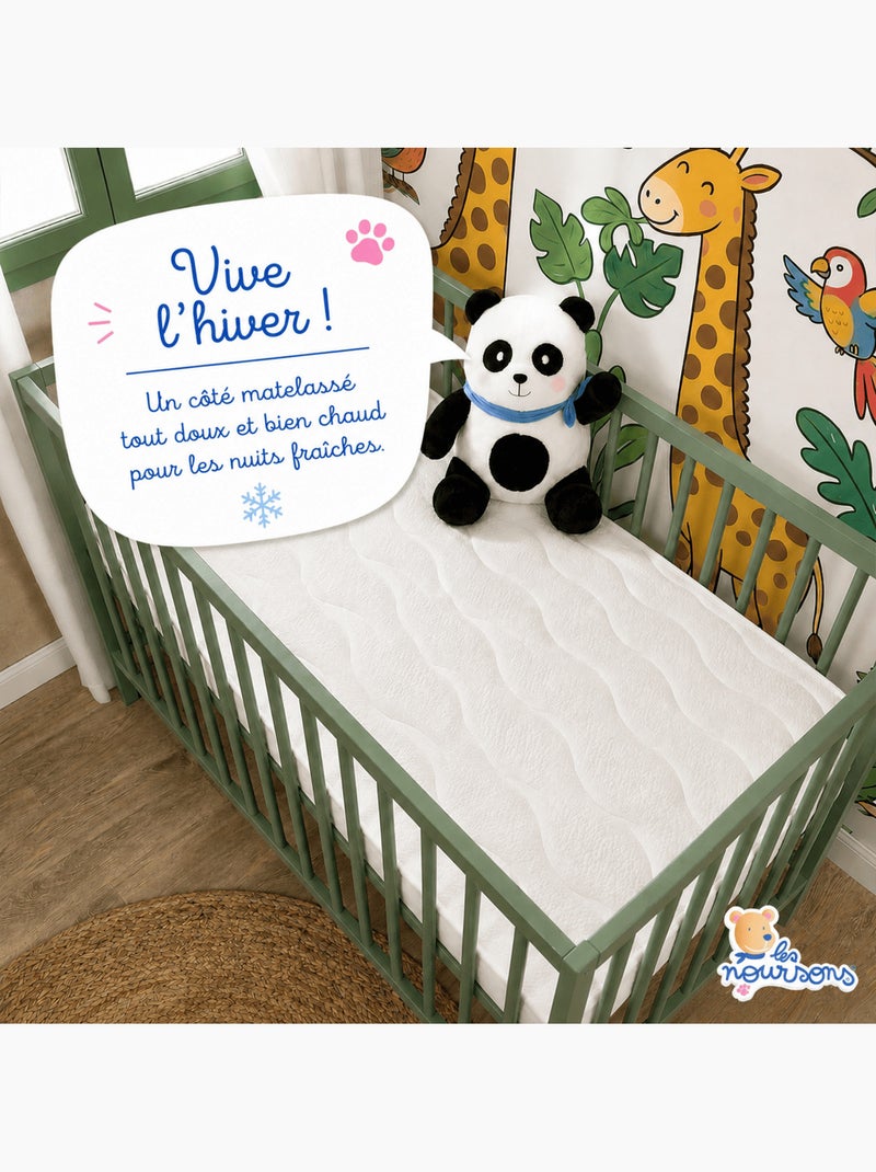 Matelas Bébé Bamboo - Garantie 2 ans - Fabrication française Blanc - Kiabi