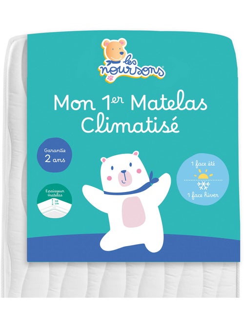 Matelas Bébé Climatisé - Réversible - 1 face Été fraîche / 1 face Hiver ouatinée - Kiabi