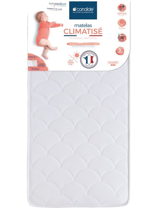 Matelas bébé Climatisé 1 face été - 1 face hiver - Kiabi