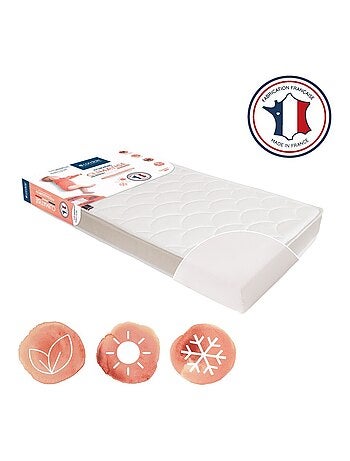 Matelas bébé Climatisé 2 faces - 70 cm x 140 cm x 12 cm
