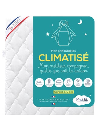 Matelas Bébé Climatisé | 60x120 cm | Déhoussable | Réversible