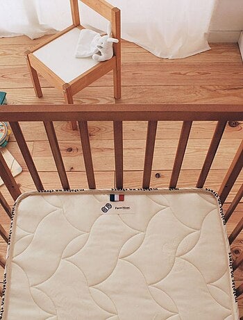 Matelas bébé climatisé mousse - bio coton