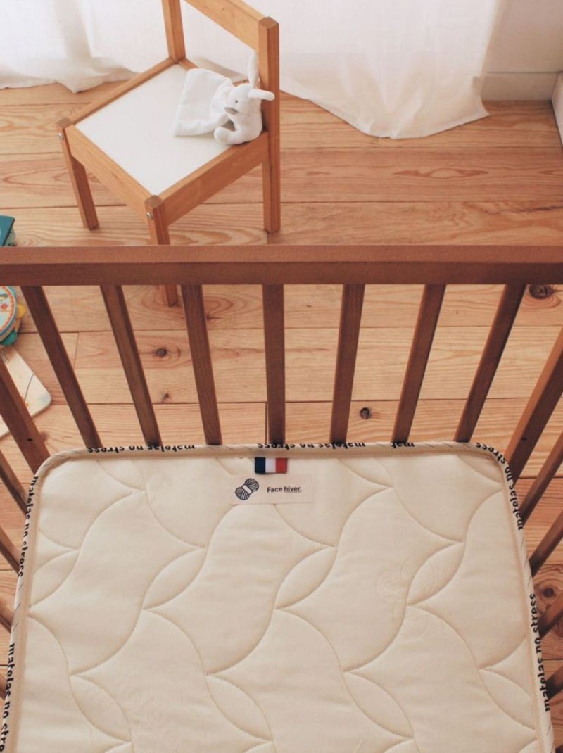 Matelas bébé climatisé mousse - bio coton Blanc - Kiabi
