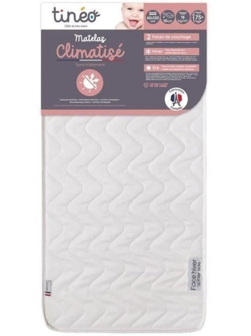 Matelas bébé climatisé tineo 60x120 cm Blanc - Kiabi
