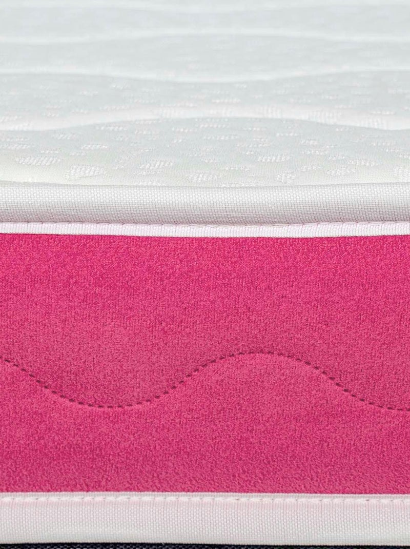 Matelas bebe CLOE épaisseur 10 CM Noyau perforé et respirante Blanc Rose clair - Kiabi