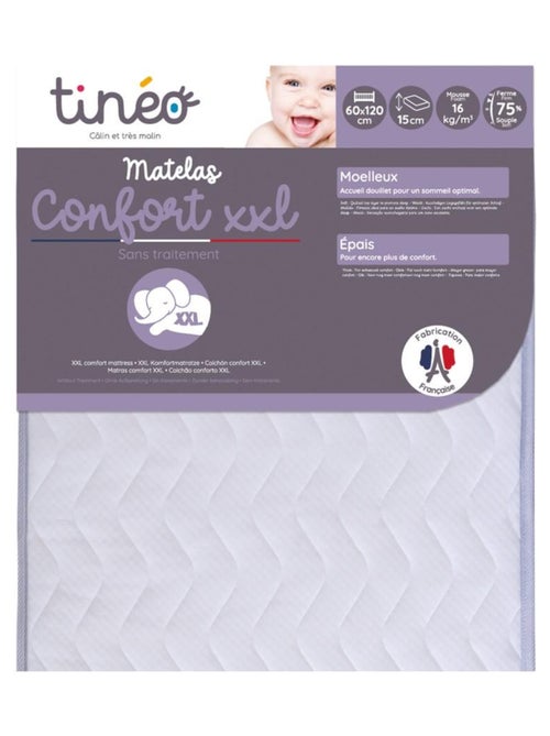 Matelas bébé Confort XXL - 60 cm x 120 cm x 15 cm - Kiabi