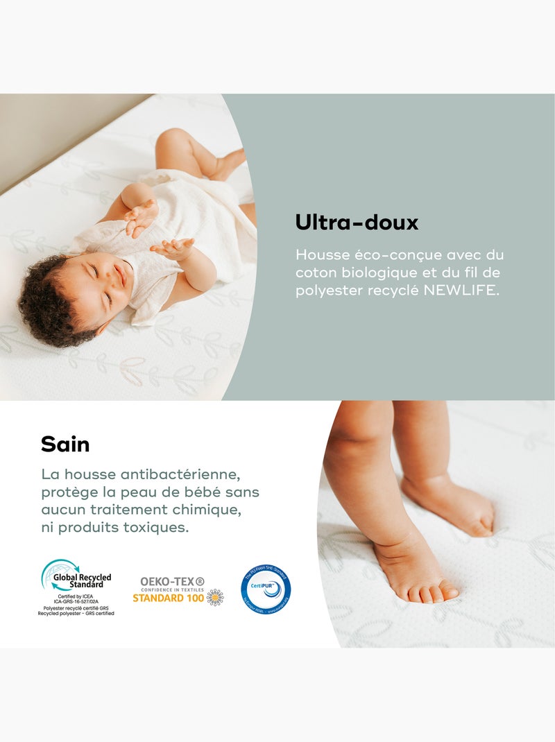 Matelas Bébé Cosy'Lite Antibactérien 60x120cm 'Babymoov' Blanc - Kiabi