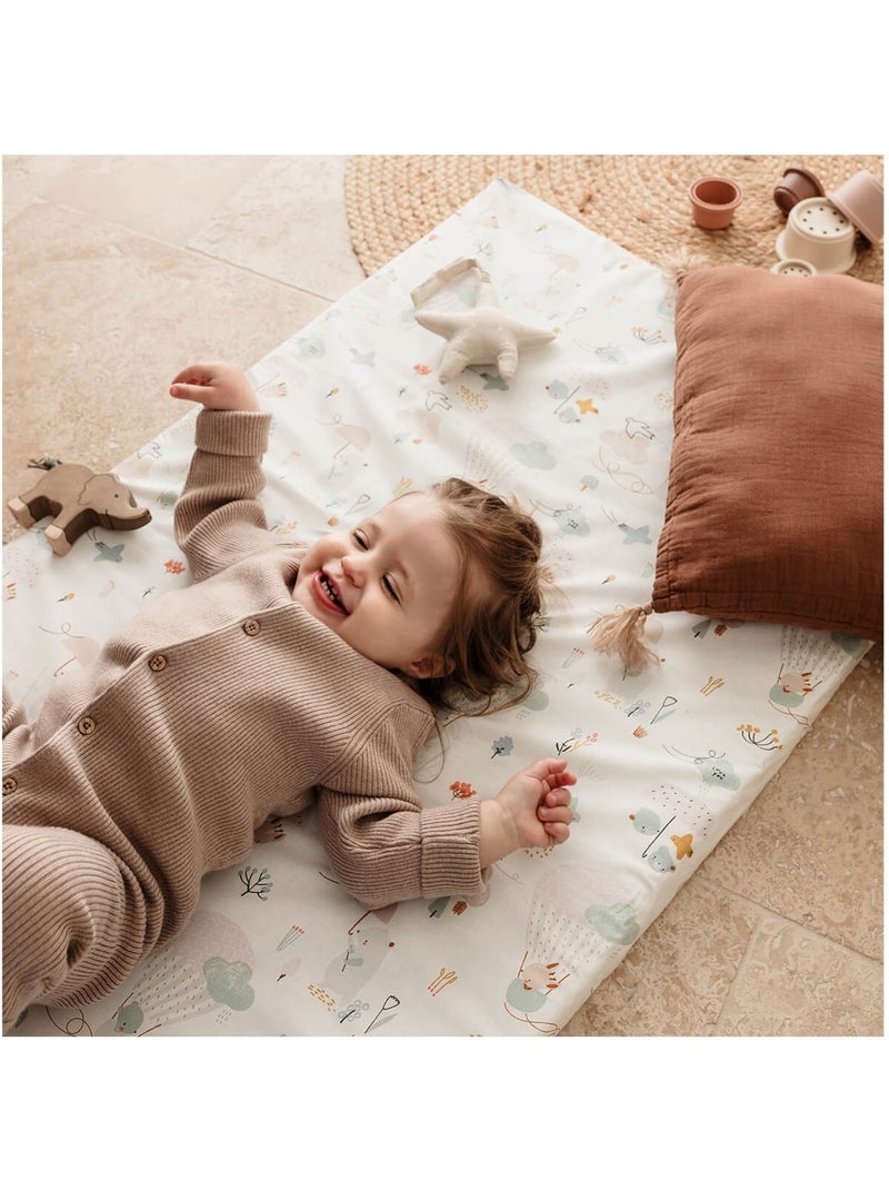 Matelas bébé de voyage 60x120 cm - Balloons Blanc Bleu ciel - Kiabi