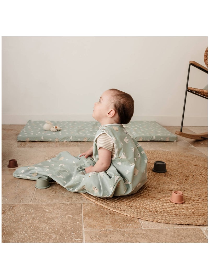 Matelas bébé de voyage 60x120 cm - Over The Sea Bleu Bleu ciel - Kiabi