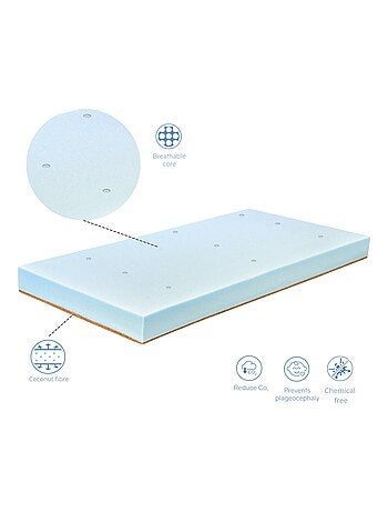 Matelas bebe EKO STAR Epaisseur 11 CM - Noyau en mousse et Coco Naturel