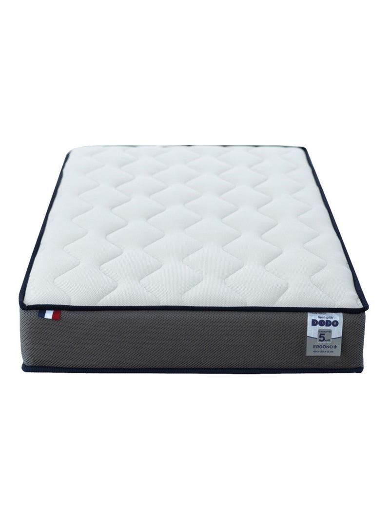 Matelas bébé Ergono Haute Résilience - Ultra respirant et ventilé - DODO Blanc - Kiabi