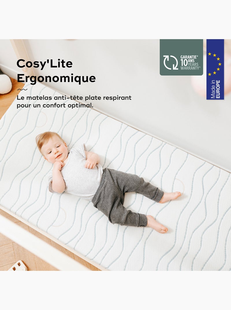 Matelas Bébé Ergonomique Cosy'Lite 70x140cm 'Babymoov' Blanc - Kiabi