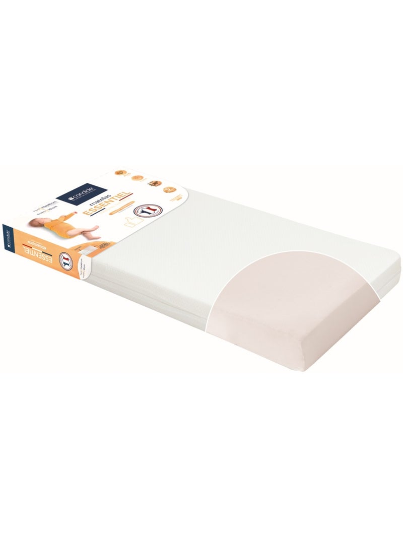Matelas bébé Essentiel confort traditionnel déhoussable Blanc - Kiabi