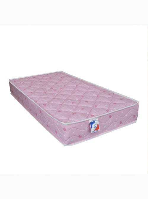 Matelas bébé hypoallergénique en mousse ferme, confort et sécurité Couleur - Rose, - 70 x 140 cm - Kiabi