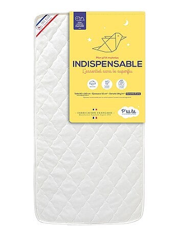 Matelas Bébé Indispensable | 1 face Été/1 face Hiver
