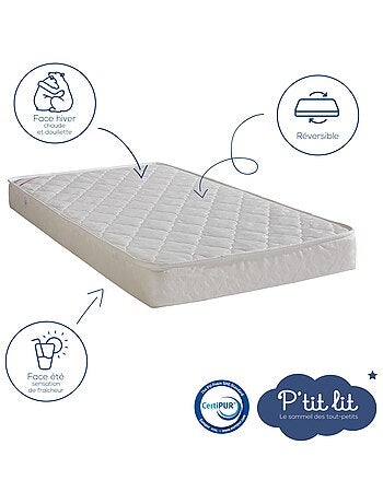 Matelas Bébé Indispensable | 1 face Été/1 face Hiver