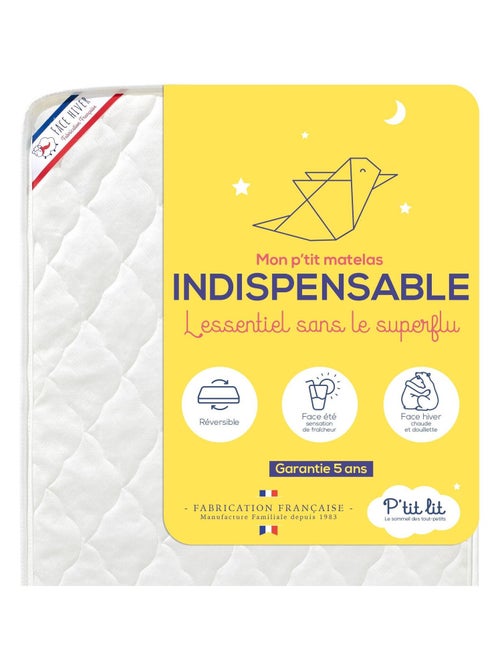 Matelas Bébé Indispensable  | 1 face Été/1 face Hiver - Kiabi