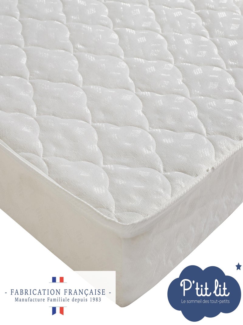 Matelas Bébé Indispensable | 70x140 cm | 1 face Été/1 face Hiver Blanc - Kiabi
