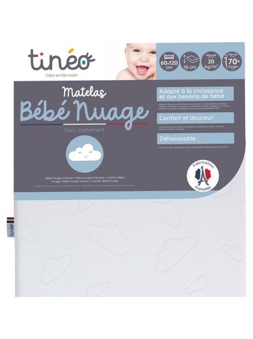 Matelas bébé Nuage sans traitement moelleux et confortable - Kiabi