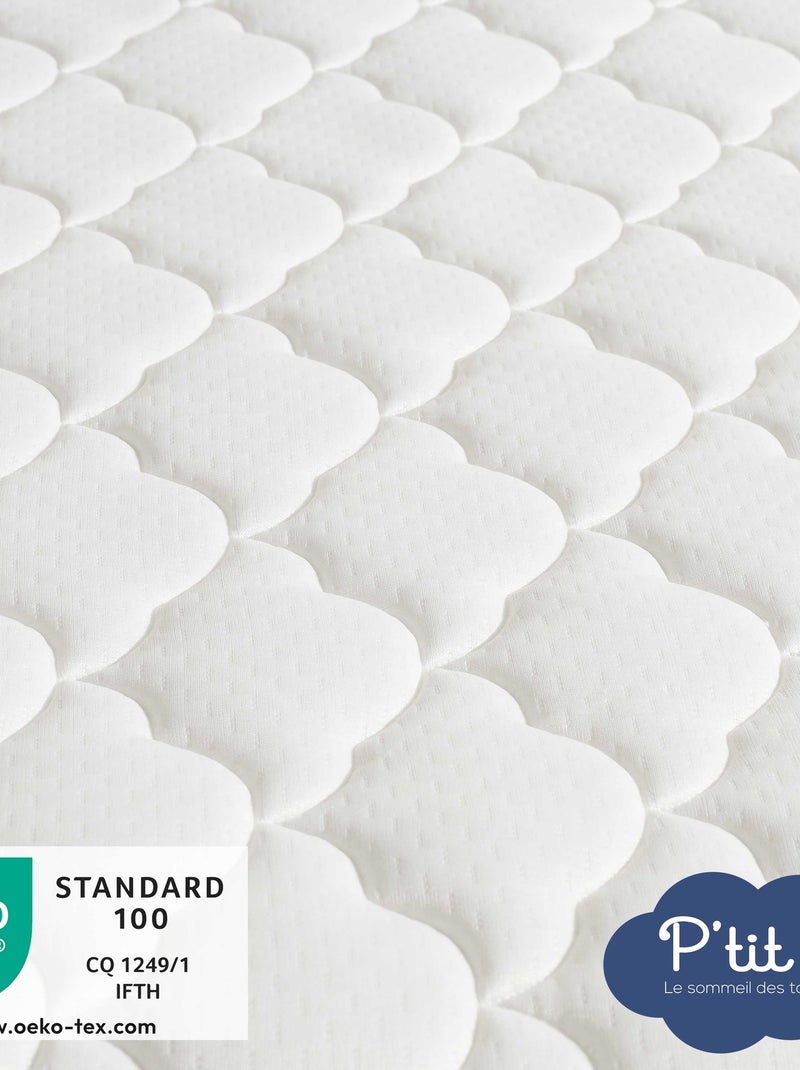 Matelas Bébé Parfait | 60x120x10 cm | Déhoussable | Réversible Blanc - Kiabi