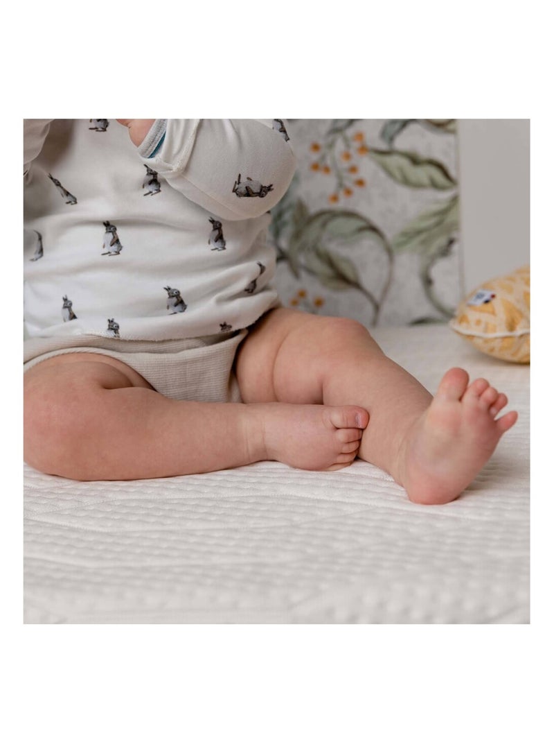 Matelas bébé peaux sensibles Zen déhoussable 360° Blanc - Kiabi