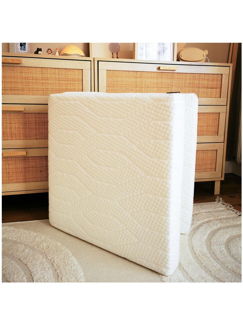 Matelas bébé peaux sensibles Zen pliant et déhoussable Blanc - Kiabi