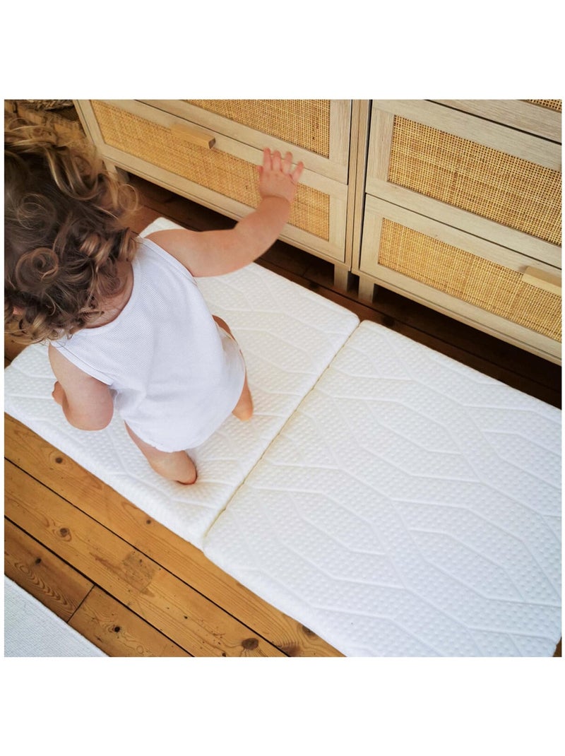 Matelas bébé peaux sensibles Zen pliant et déhoussable Blanc - Kiabi