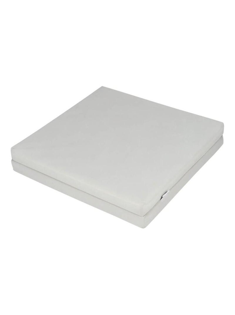 Matelas Bébé Pliant 2 Parties - 60 cm x 120 cm x 4 cm gris clair - Kiabi
