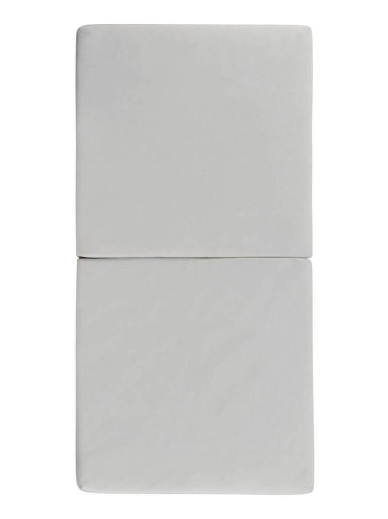 Matelas Bébé Pliant 2 Parties - 60 cm x 120 cm x 4 cm gris clair - Kiabi