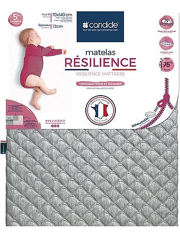 Matelas bébé Résilience ferme et équilibré déhoussable 360°