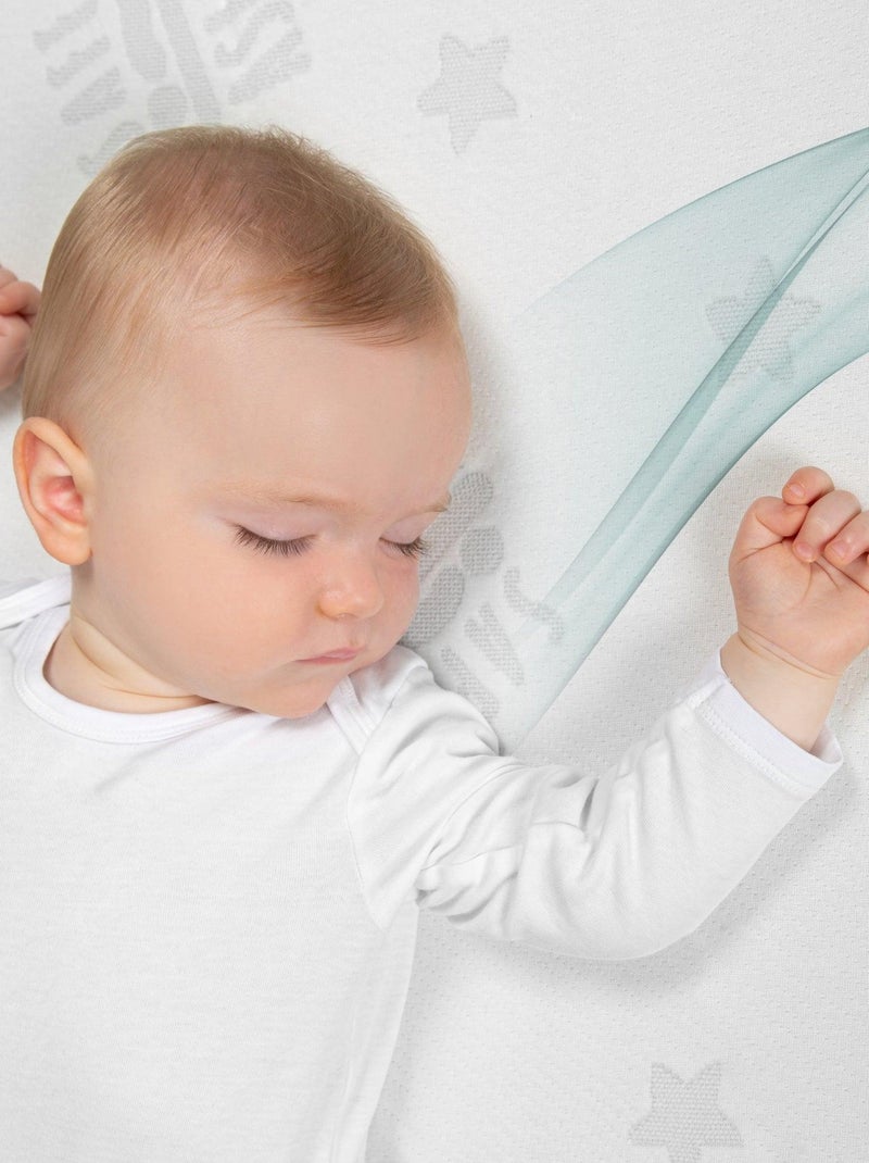 Matelas bébé roulé climatisé et déhoussable Safe asleep® ROBA Blanc - Kiabi