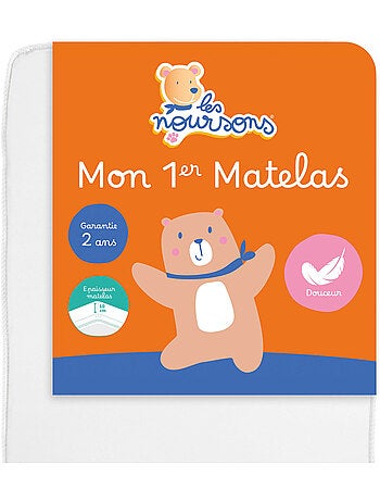 Matelas Bébé/Enfant - 70x140 cm - Réversible - Fabrication française