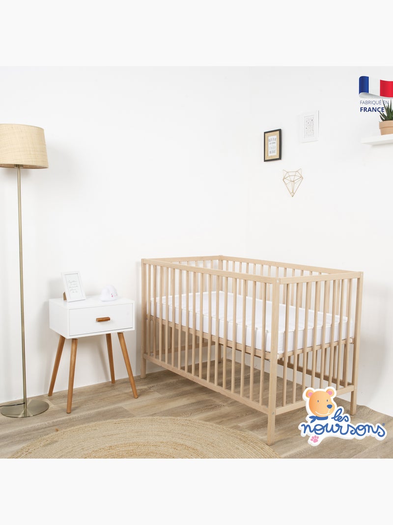 Matelas Bébé/Enfant - 70x140 cm - Réversible - Fabrication française Blanc - Kiabi