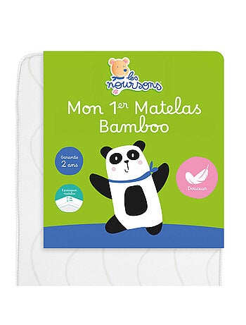 Matelas Bébé/Enfant Bamboo - 70x140 cm - Garantie 2 ans - Fabrication française
