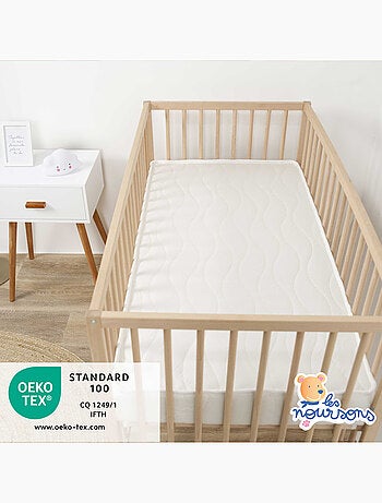 Matelas Bébé/Enfant Bamboo - 70x140 cm - Garantie 2 ans - Fabrication française