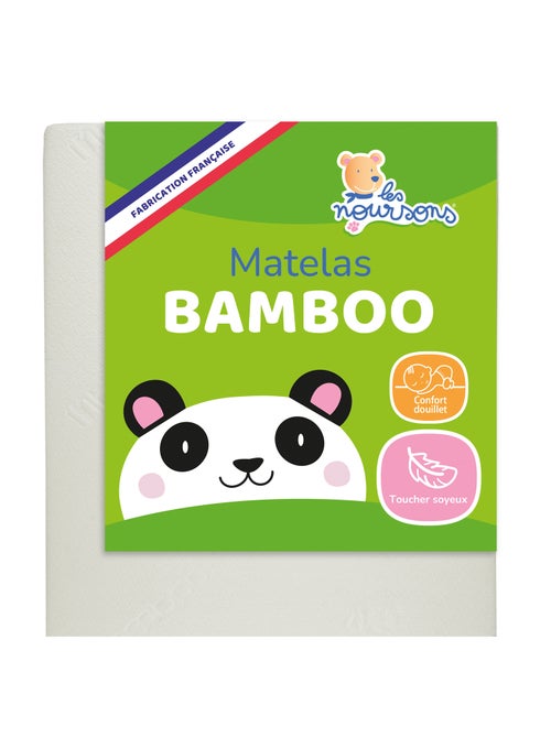 Matelas Bébé/Enfant Bamboo - 70x140 cm - Garantie 2 ans - Fabrication française - Kiabi
