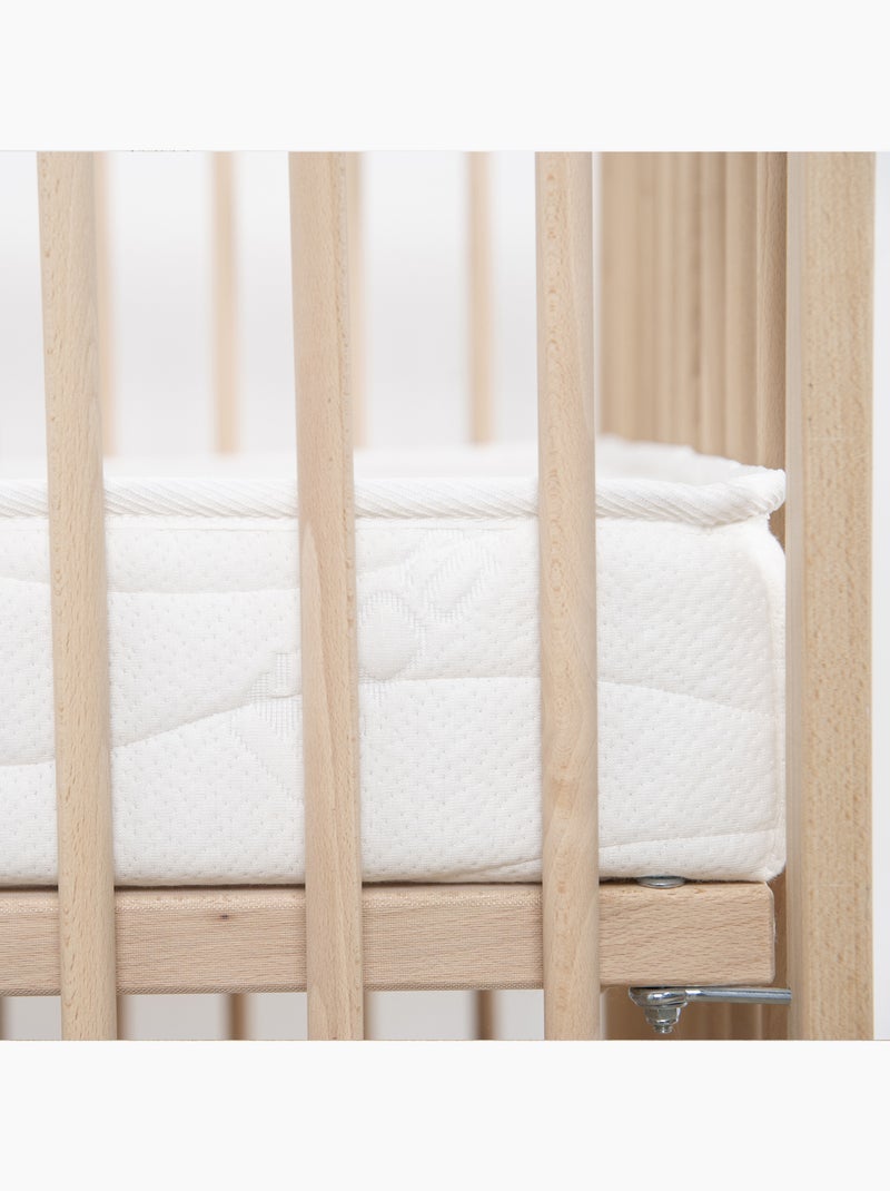 Matelas Bébé/Enfant Bamboo - 70x140 cm - Garantie 2 ans - Fabrication française Blanc - Kiabi