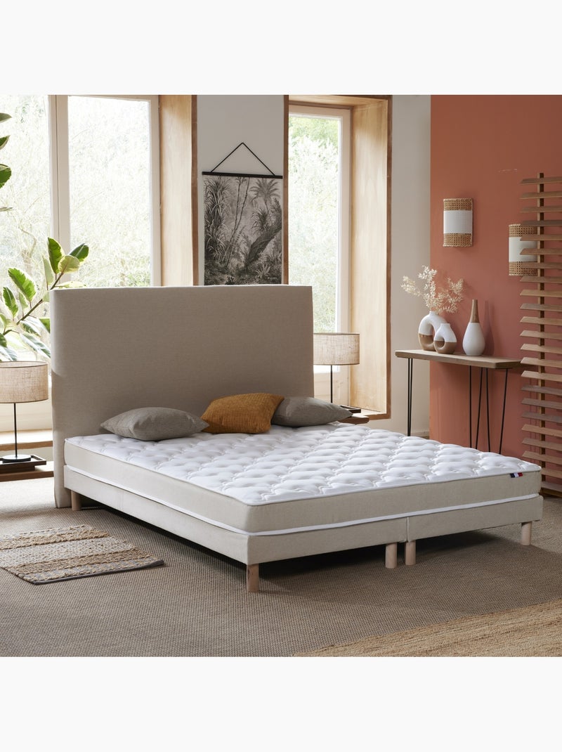 Matelas bi-confort latex et mousse INITIALE : équilibre et nuits paisibles Blanc - Kiabi