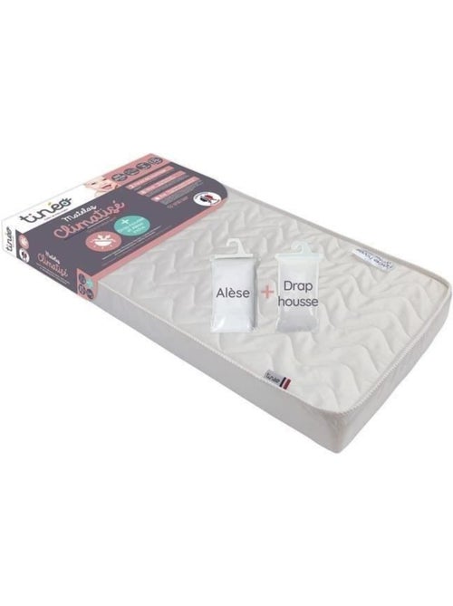 Matelas climatisé tineo 60x120 cm + drap housse + alèse (lot) - Kiabi
