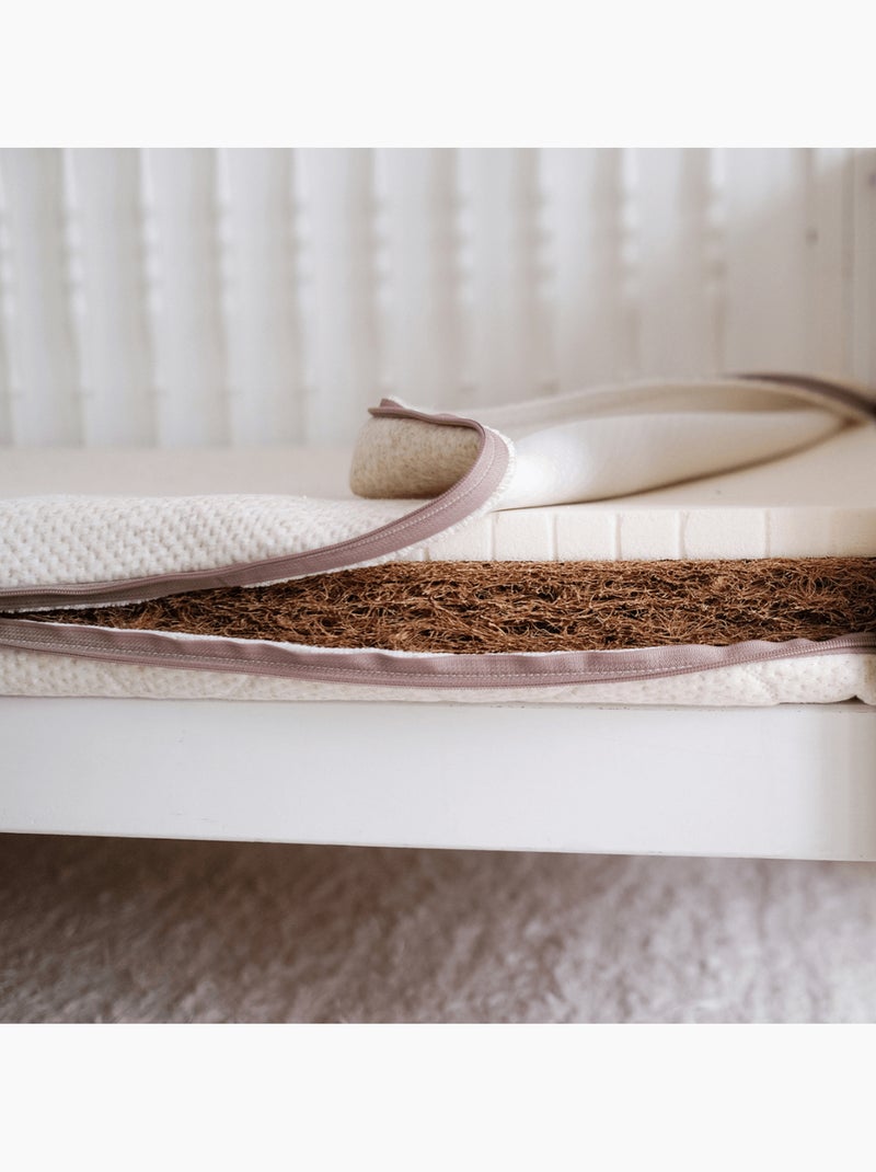 Matelas coco 70x140cm déhoussable à 360° Ecru - Kiabi