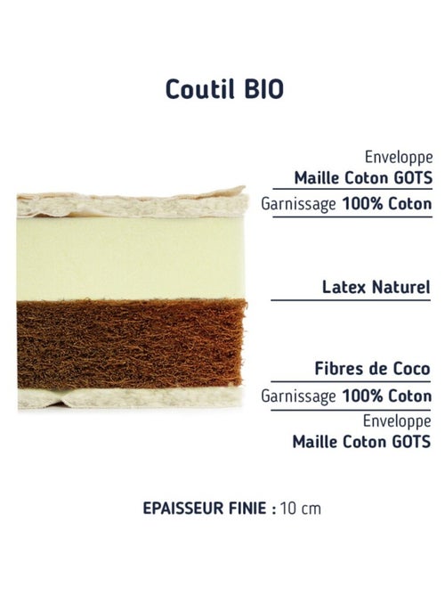 Matelas coco et latex pour lit cabane - Kiabi