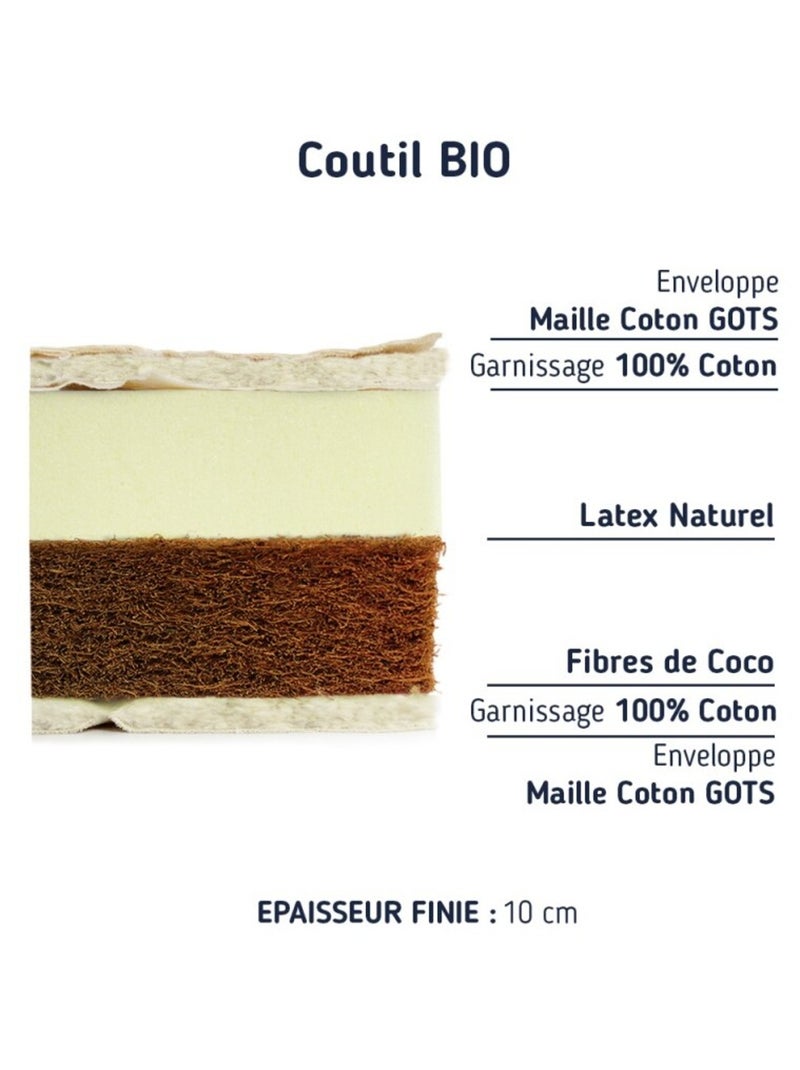 Matelas coco et latex pour lit cabane Blanc - Kiabi