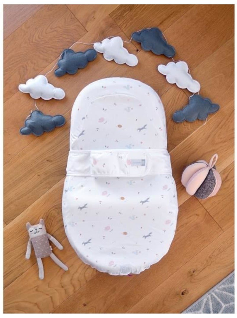 Matelas cocon ergonomique - red castle - cocoonababy - drap happy fox Blanc - Kiabi